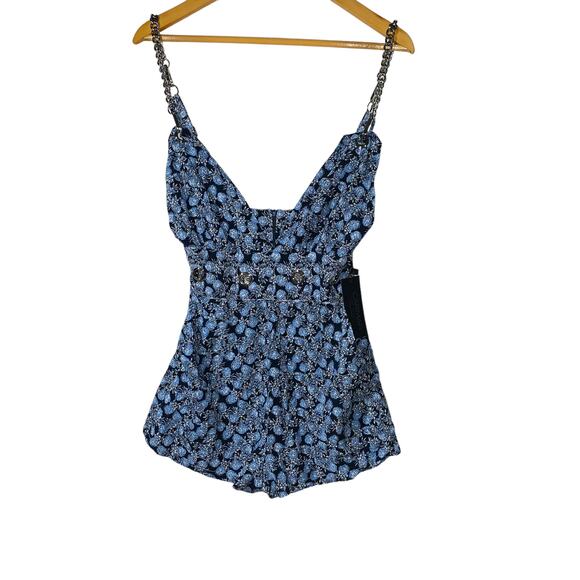 Brand new CARMAR Floral Chain Strap & Rivet Romper - Picture 4 of 11